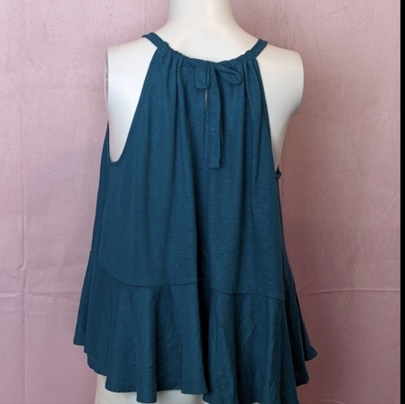 Old Navy 2 Pack Linen Blend Peplum Halter Swing Blouse Tops size Small - Picture 4 of 8